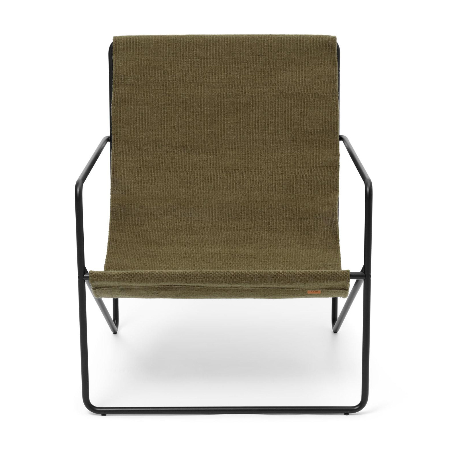 ferm LIVING - Desert Loungestuhl Gestell schwarz - olive/pulverbeschichtet/BxHxT 63x77,5x66,2cm/für Innen- und Außenbereich geeignet von ferm LIVING