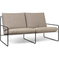 ferm LIVING - Desert Dolce Outdoor 2-Sitzer Sofa - schwarz / dark sand von ferm LIVING