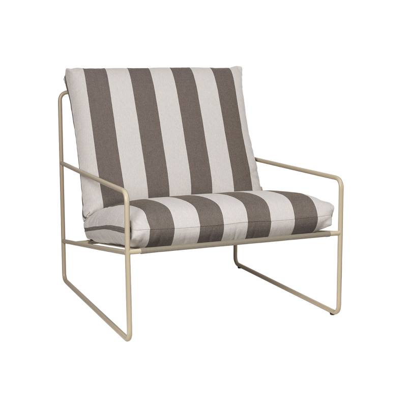 ferm LIVING - Desert Outdoor Sessel - schokolade/LxBxH 79x85x78cm/Gestell kaschmir pulverbeschichtet/wasserabweisende und UV-beständige Beschichtung von ferm LIVING