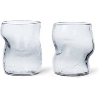 Ferm Living - Dimple Trinkglas, klar (2er Set) von Ferm Living