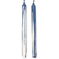 Ferm Living - Dryp Stabkerzen, dunkelblau / weiß (2er-Set) von Ferm Living