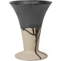 ferm LIVING - Flores Vase, H 23 cm, sand / schwarz von ferm LIVING