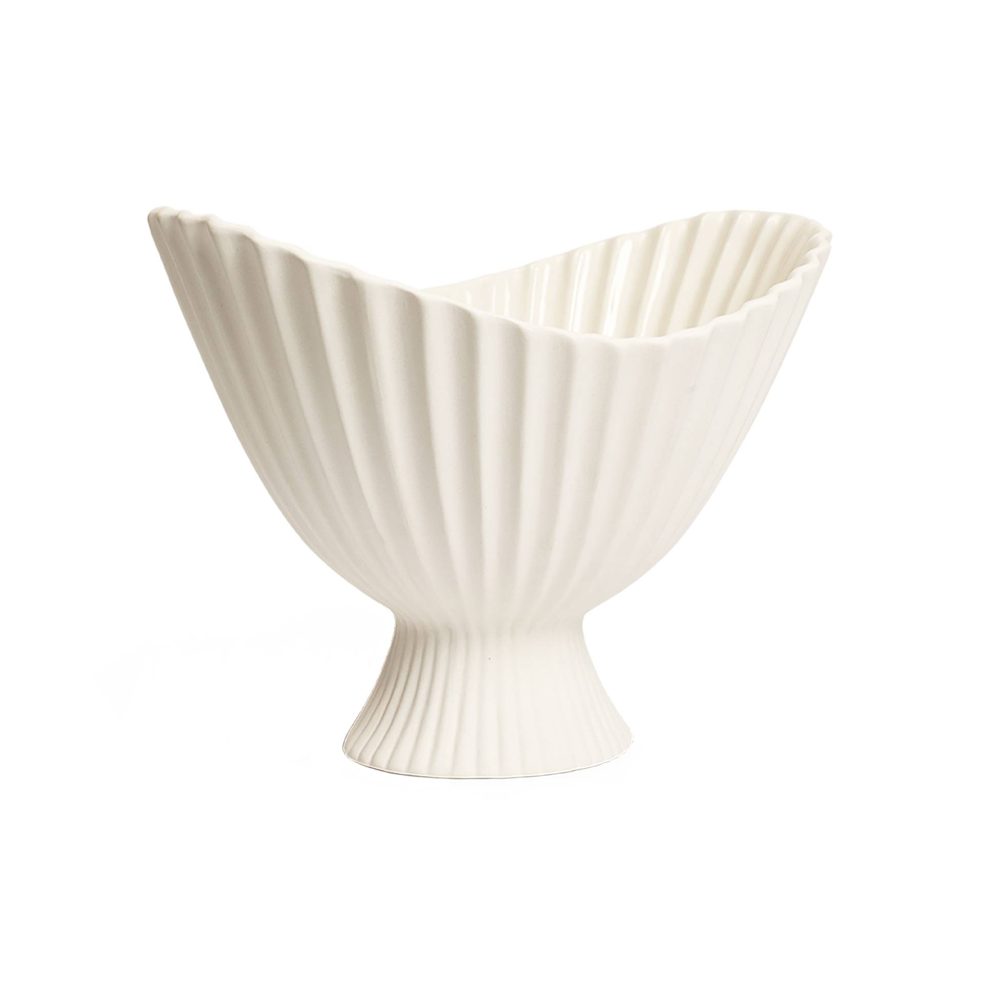 ferm LIVING - Fountain Dekoschale S - off-white/BxHxT 28x19x24cm von ferm LIVING