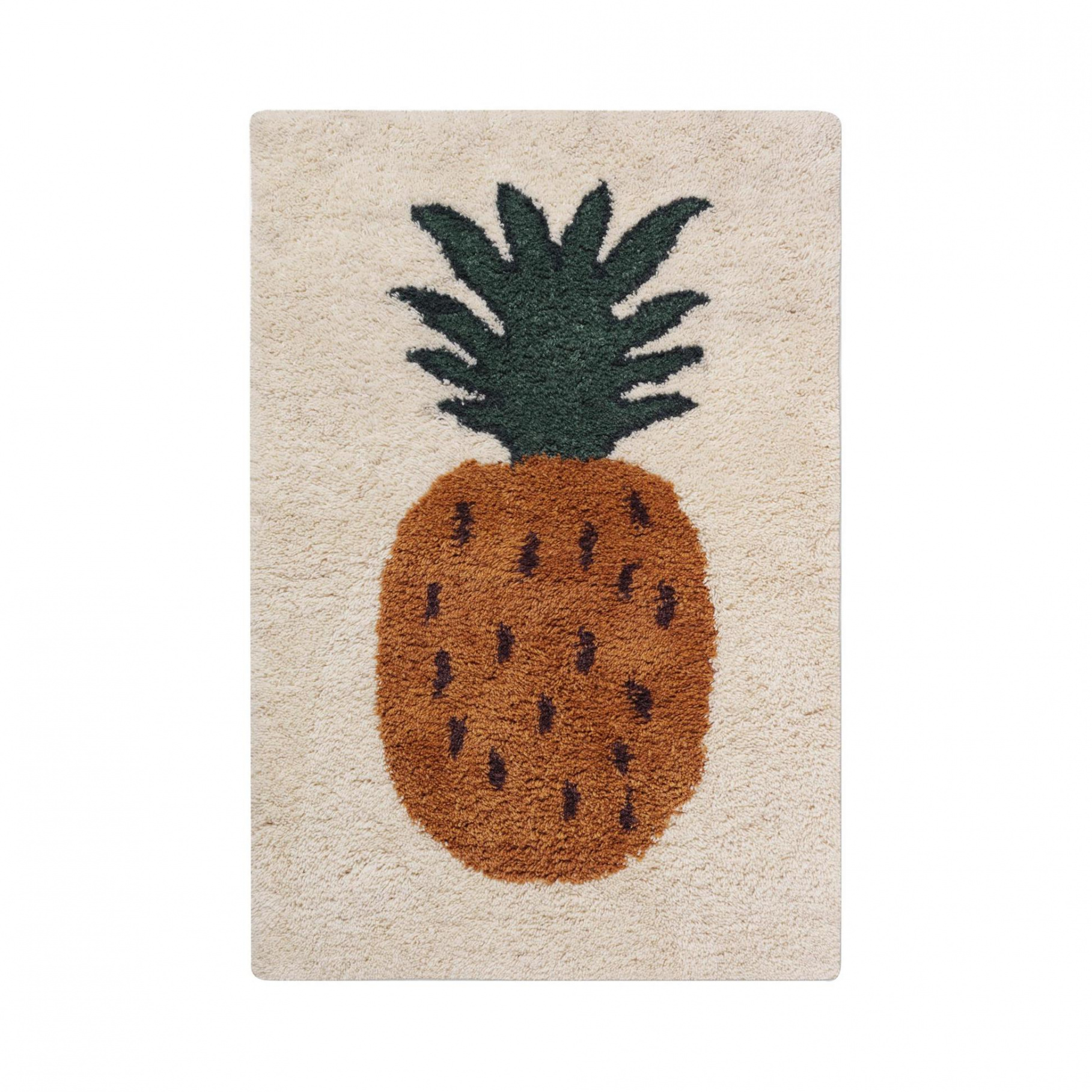 ferm LIVING - Fruiticana Tufted Ananas Teppich 120x80cm - beige/LxB 120x80cm von ferm LIVING