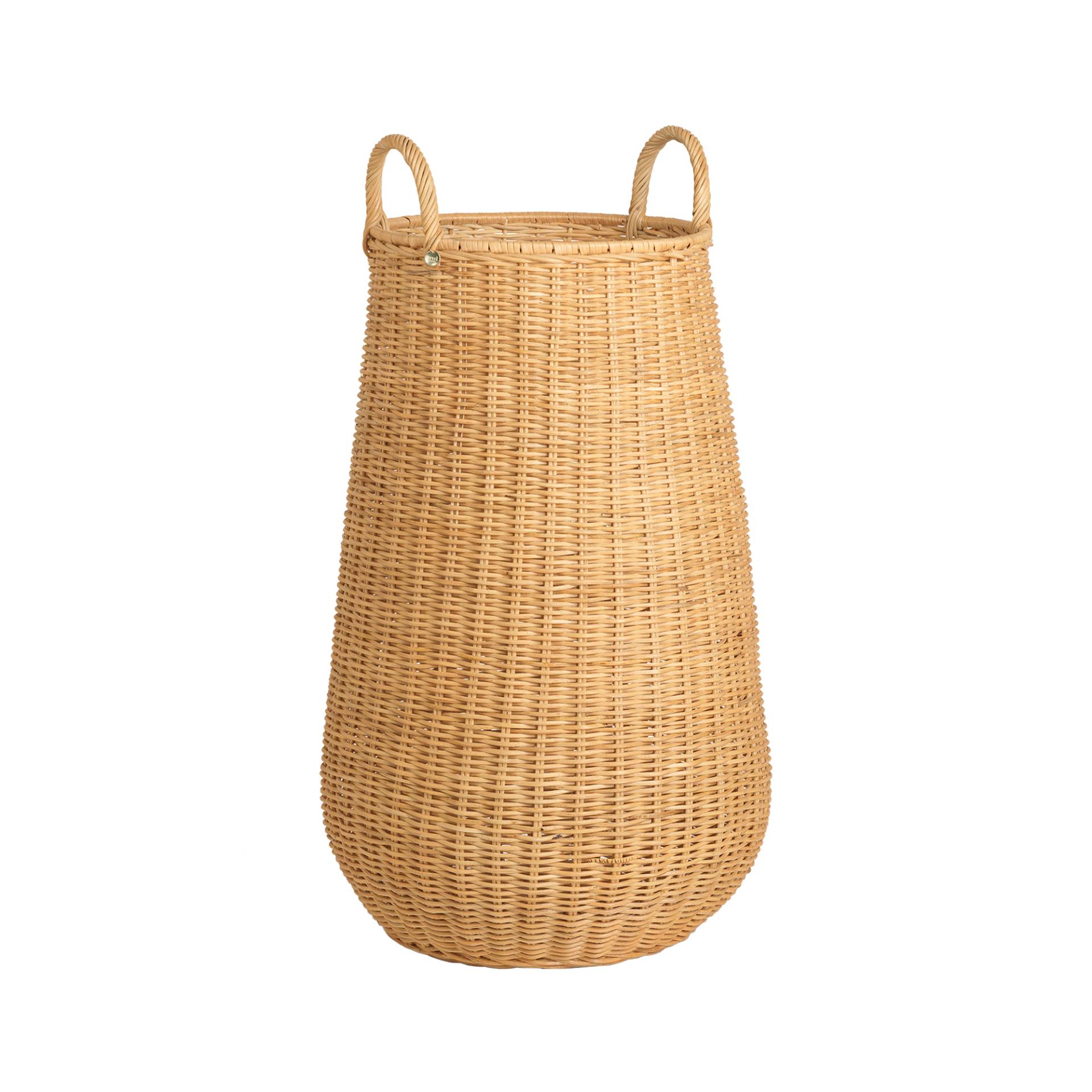 ferm LIVING - Geflochtener Rattan Wäschekorb - natur/H x Ø 80x42cm/handgeflochten von ferm LIVING