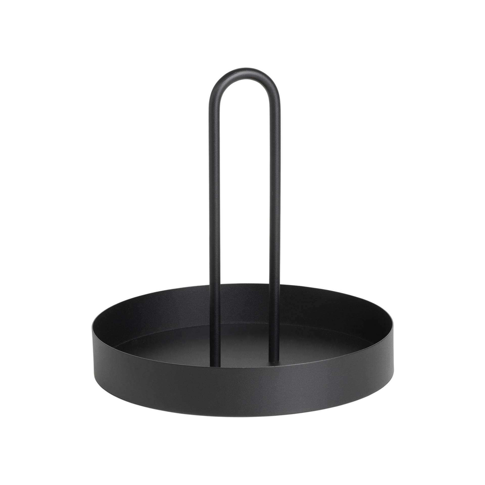 ferm LIVING - Grib Tablett - schwarz/pulverbeschichtet/H x Ø 28,7x28cm von ferm LIVING