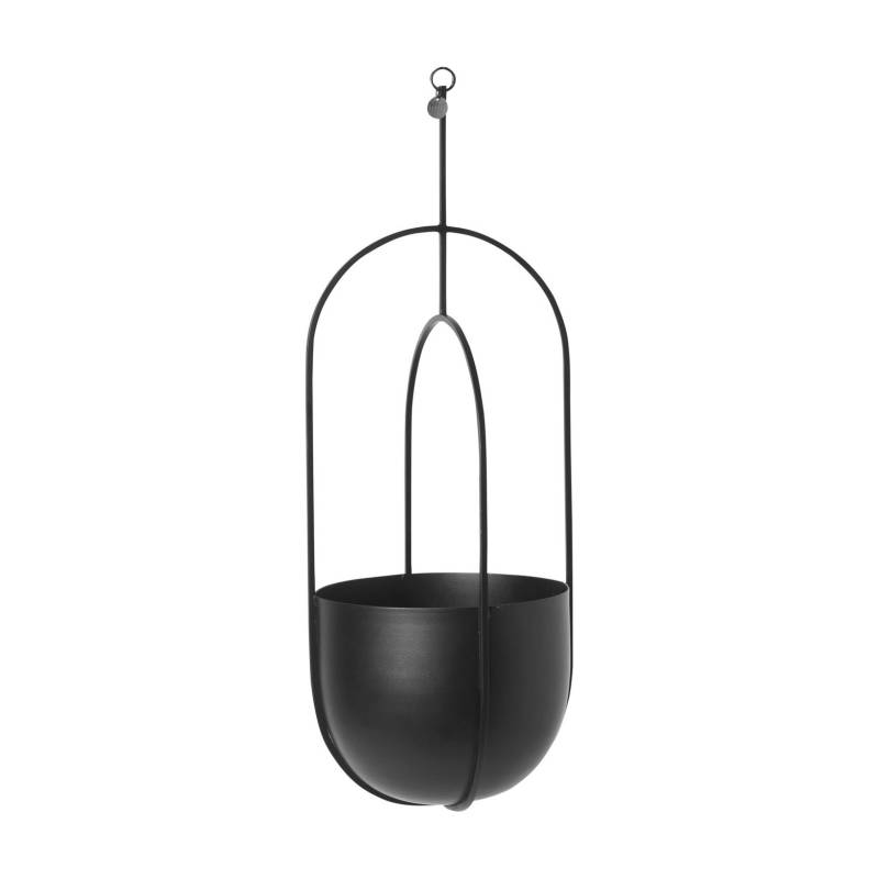 ferm LIVING - Hängender Dekorationstopf - schwarz/H 51,5cm / Ø 18,5cm von ferm LIVING