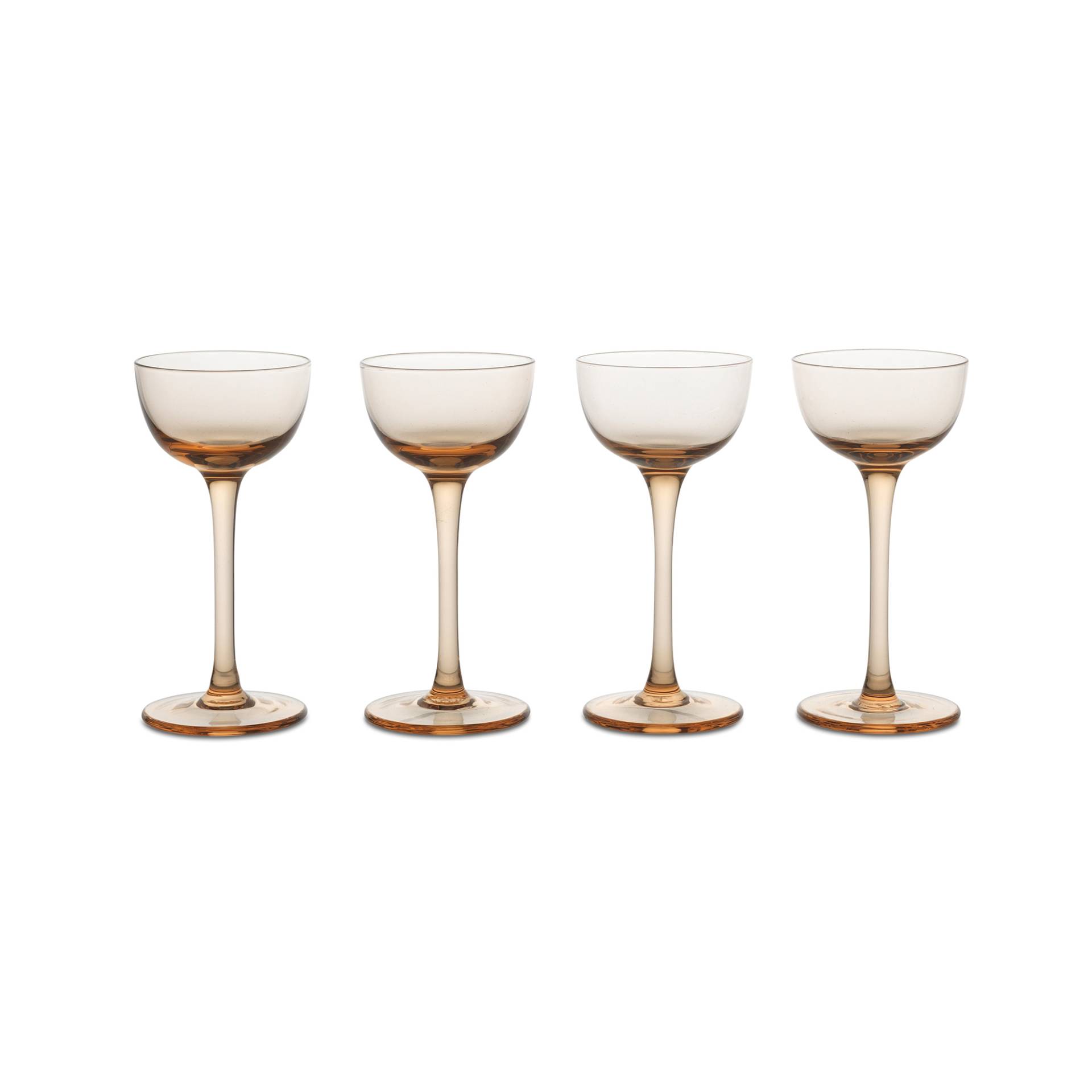 ferm LIVING - Host Likörglas 4er Set - blush/BxHxT 30x15x5,6cm/0,4cl/spülmaschinengeeignet von ferm LIVING