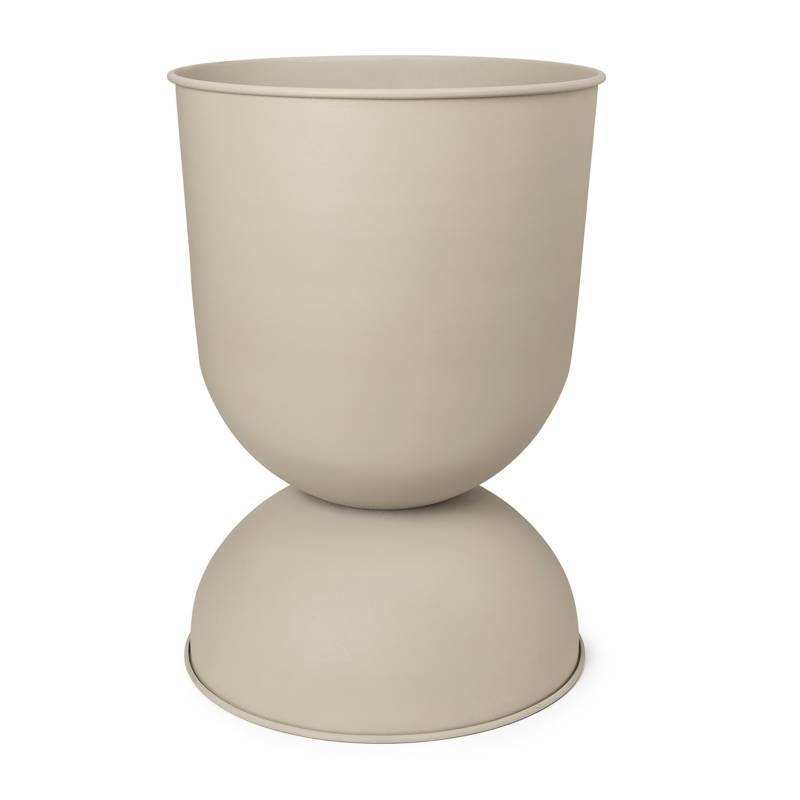 ferm LIVING - Hourglass Blumentopf L - kaschmir/pulverbeschichtet/H x Ø 73x50cm von ferm LIVING