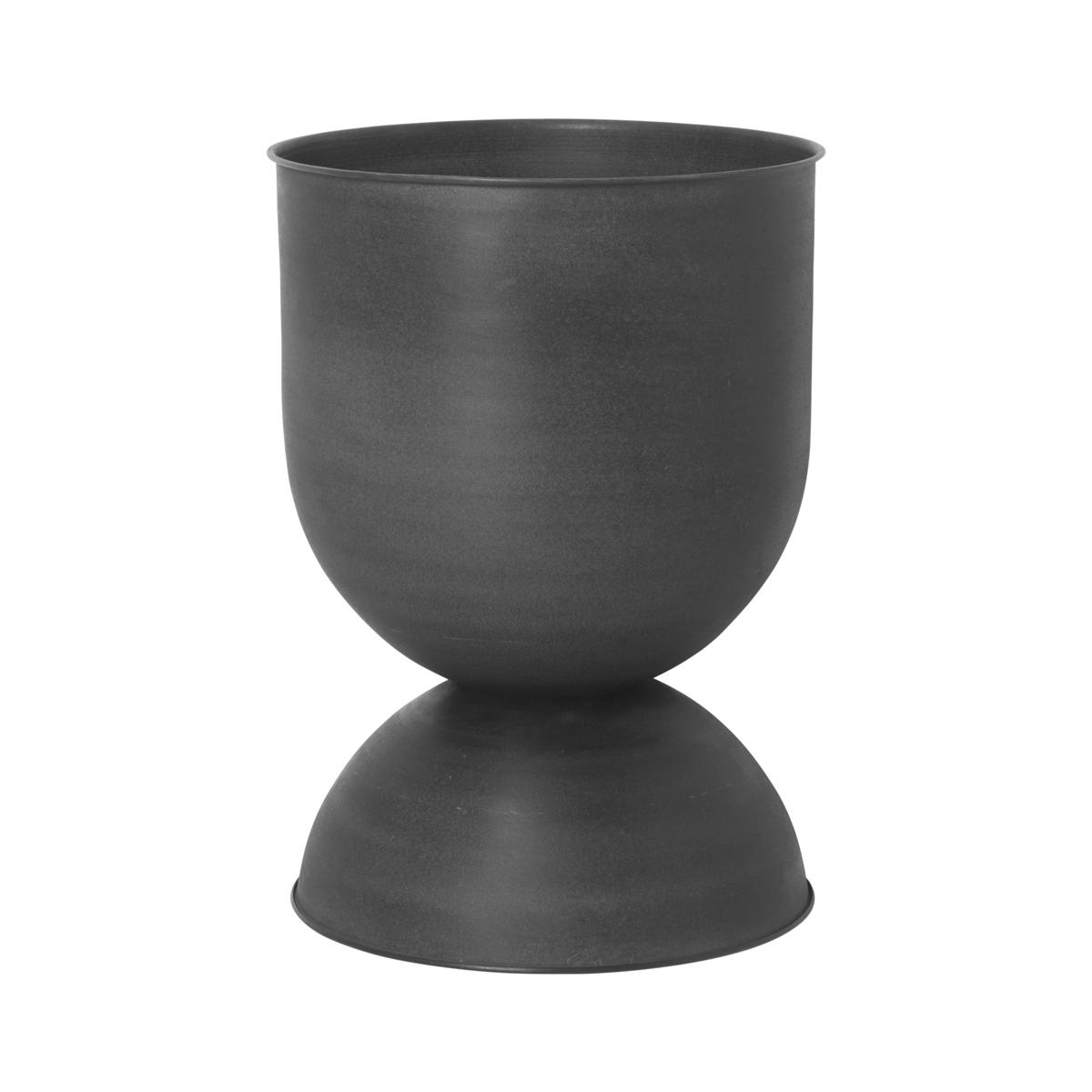 ferm LIVING - Hourglass Blumentopf M - schwarz/pulverbeschichtet/H x Ø 59x41cm von ferm LIVING