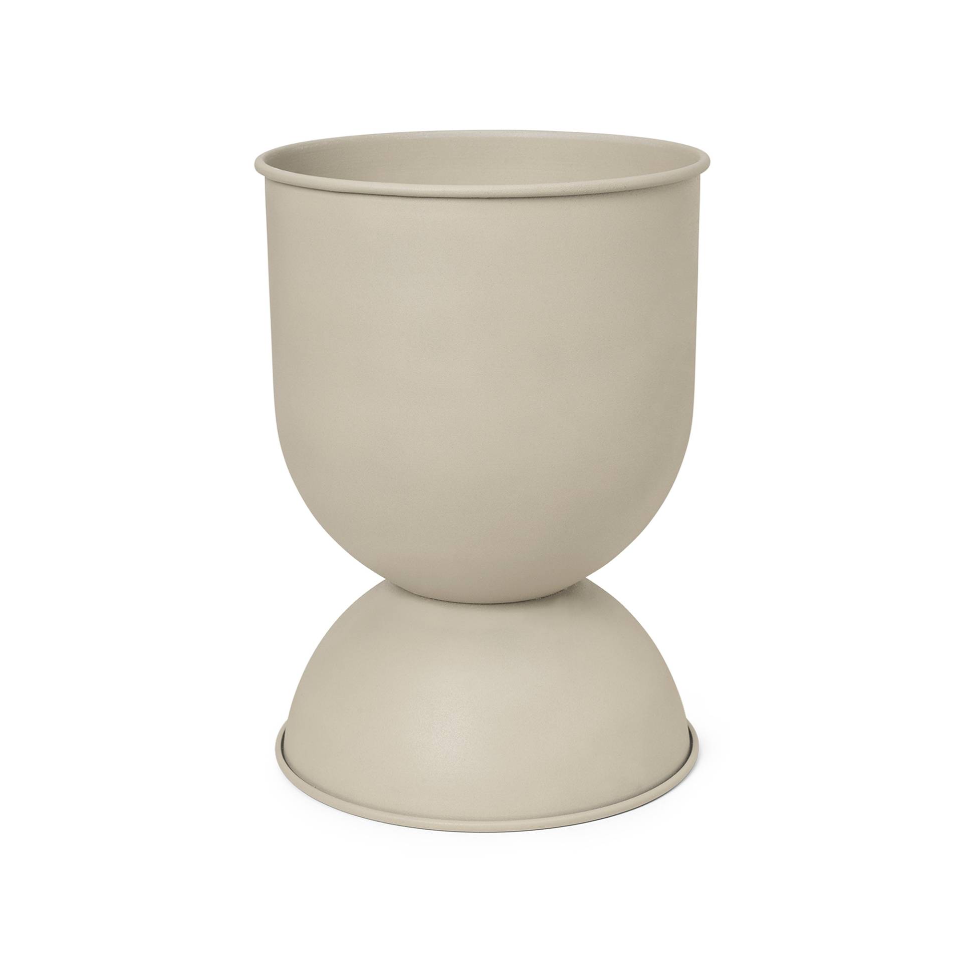 ferm LIVING - Hourglass Blumentopf S - kaschmir/pulverbeschichtet/H x Ø 42,5x31cm von ferm LIVING