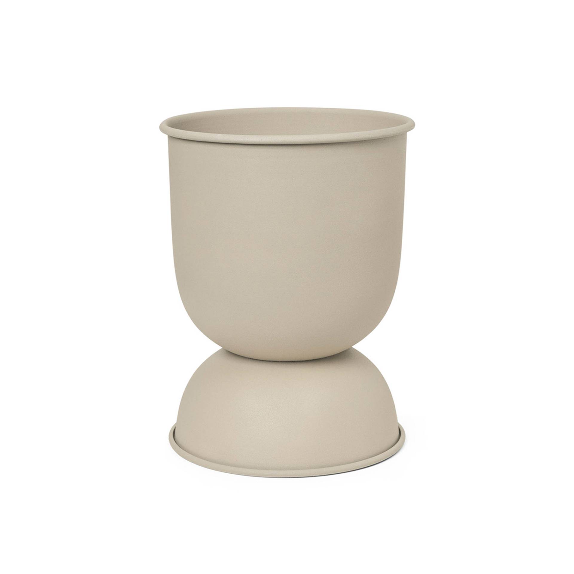 ferm LIVING - Hourglass Blumentopf XS - kaschmir/pulverbeschichtet/H 30cm x Ø 21cm von ferm LIVING