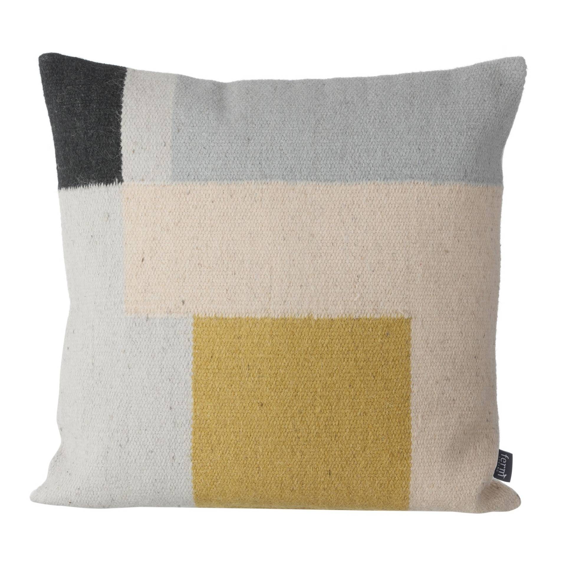 ferm LIVING - Kelim Squares Kissen - mehrfarbig/LxB 50x50cm von ferm LIVING