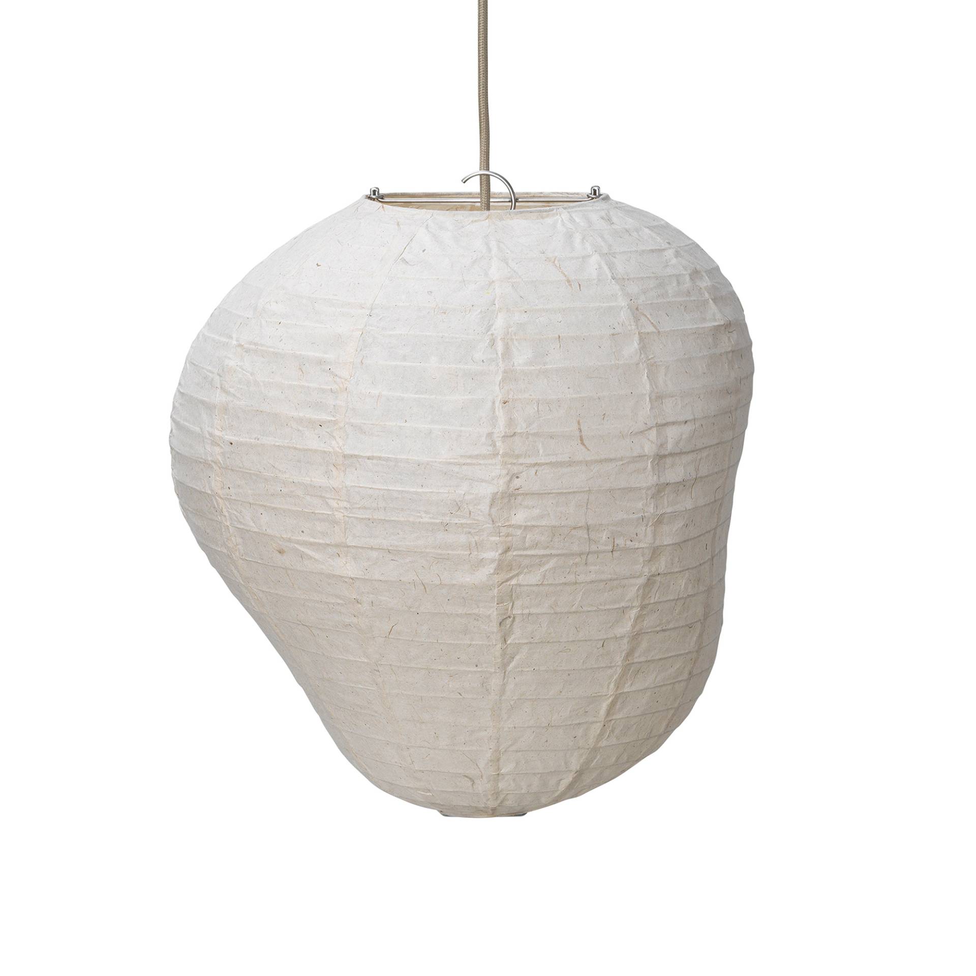 ferm LIVING - Kurbis Lampenschirm H 40cm - natur/H x Ø 40x38cm/Leuchtmittel und Stoffkabel nicht enthalten von ferm LIVING