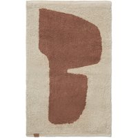 Ferm Living - Lay Fußmatte, 50 x 70 cm, parchment / rust von Ferm Living