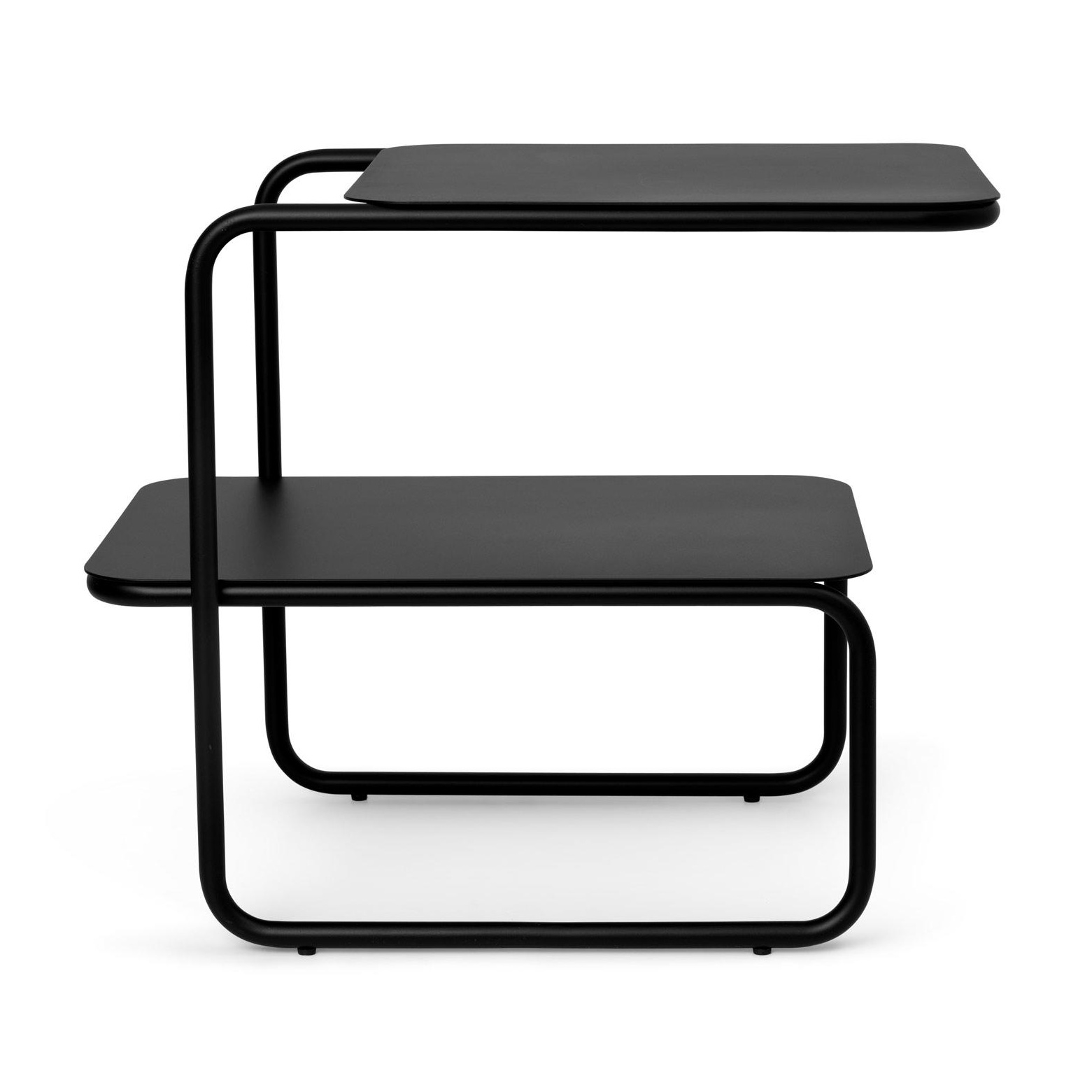 ferm LIVING - Level Beistelltisch - schwarz/pulverbeschichtet/BxHxT 55x45x35cm/für Innen- und Außenbereich geeignet von ferm LIVING