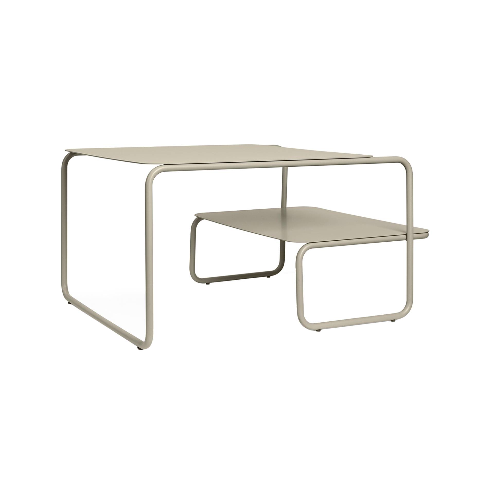 ferm LIVING - Level Couchtisch - kaschmir/pulverbeschichtet/LxBxH 79x60x40cm/für Innen- und Außenbereich geeignet von ferm LIVING