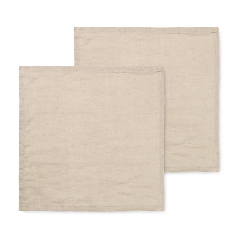 ferm LIVING - Linen Servietten 2er Set - natur/BxH 45x45cm von ferm LIVING