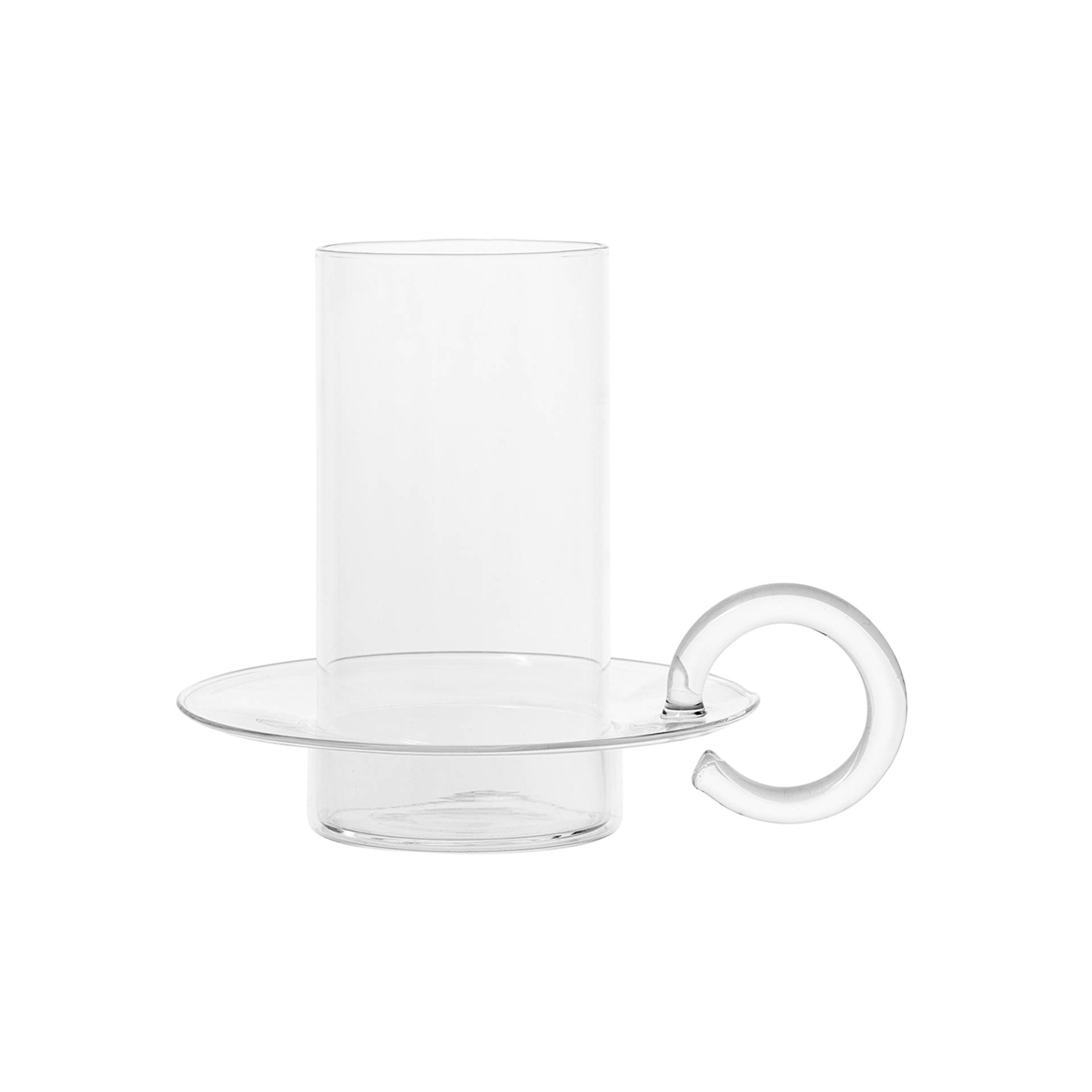 ferm LIVING - Luce Kerzenhalter - transparent/BxHxT 14,5x14x17cm/hitzebeständiges Glas von ferm LIVING