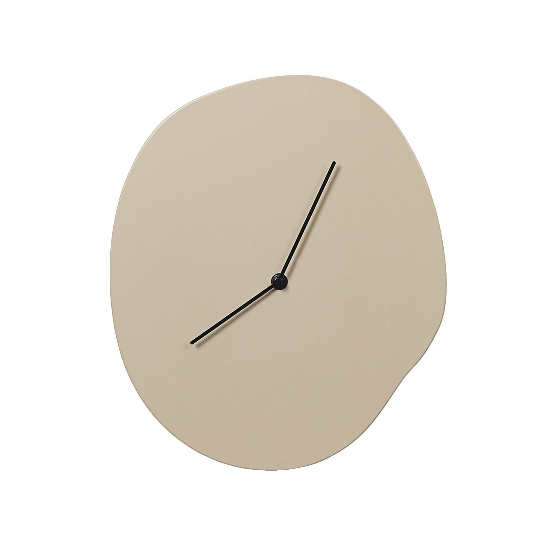 ferm LIVING - Melt Wanduhr - kaschmir/lackiert/BxHxT 28x33x4cm/AA-Batterie nicht enthalten/inklusive Haken von ferm LIVING