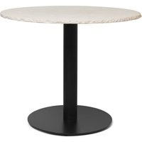 ferm LIVING - Mineral Tisch Marmor Ø 90 cm, weiß / schwarz von ferm LIVING