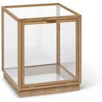 ferm LIVING - Miru Glas Vitrine Montre, Eiche natur von ferm LIVING