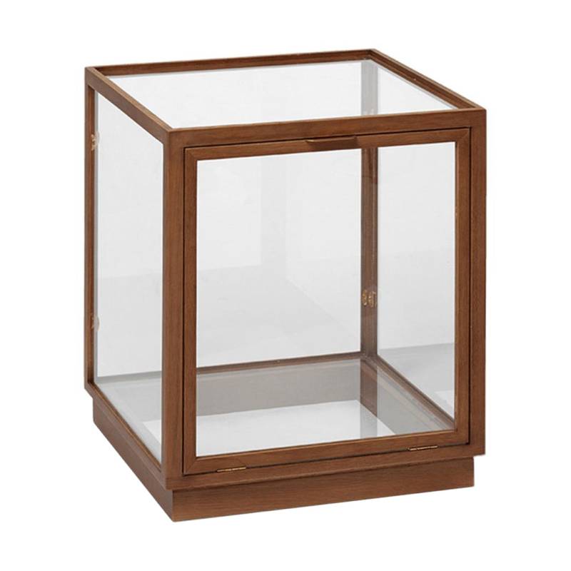 ferm LIVING - Miru Glasvitrine - eiche/gebeizt/BxHxT 40x42x40cm/ohne Base von ferm LIVING