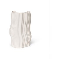ferm LIVING - Moire Vase, H 30 cm, off-white von ferm LIVING