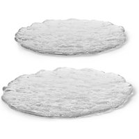 Ferm Living - Momento Glasteller 26 x 21 cm, klar (2er-Set) von Ferm Living