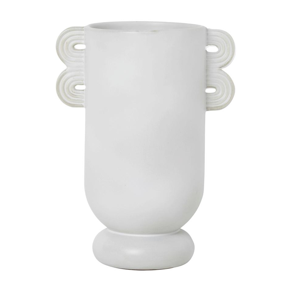 ferm LIVING - Muses Ania Vase - weiß/matt/H 28,9cm / Ø 13,1cm von ferm LIVING