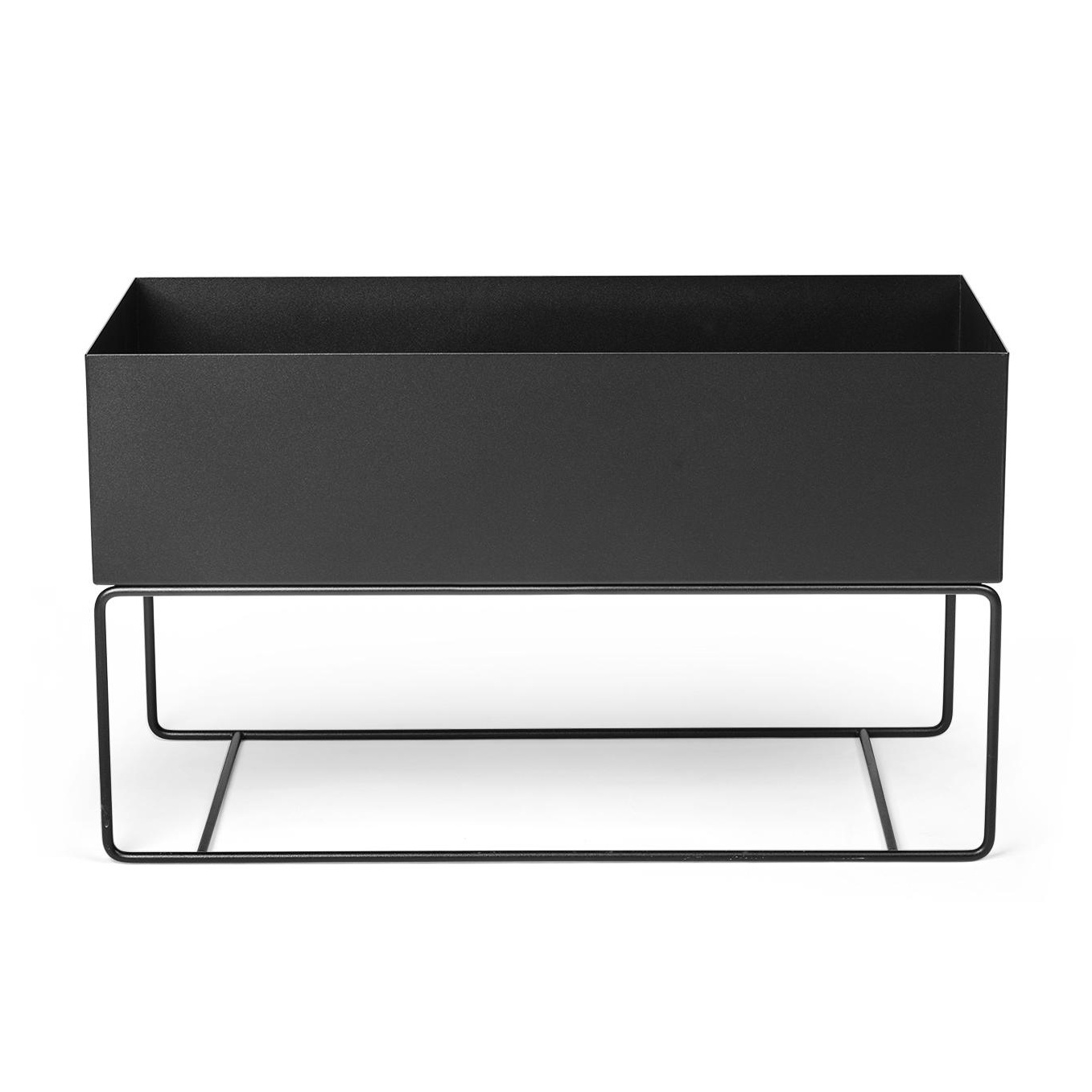 ferm LIVING - Plant Box groß 77x45x34cm - schwarz/pulverbeschichtet/BxHxT 77x45x34cm/für Innen- und Außenbereich geeignet von ferm LIVING