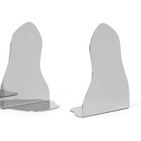 Ferm Living - Pond Buchstütze 2er Set mit Spiegelglanz Silber von Ferm Living