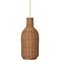 ferm LIVING - Rattan Leuchtenschirm, Bottle, natur von ferm LIVING