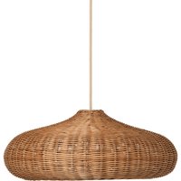 ferm LIVING - Rattan Leuchtenschirm, Disc, natur von ferm LIVING