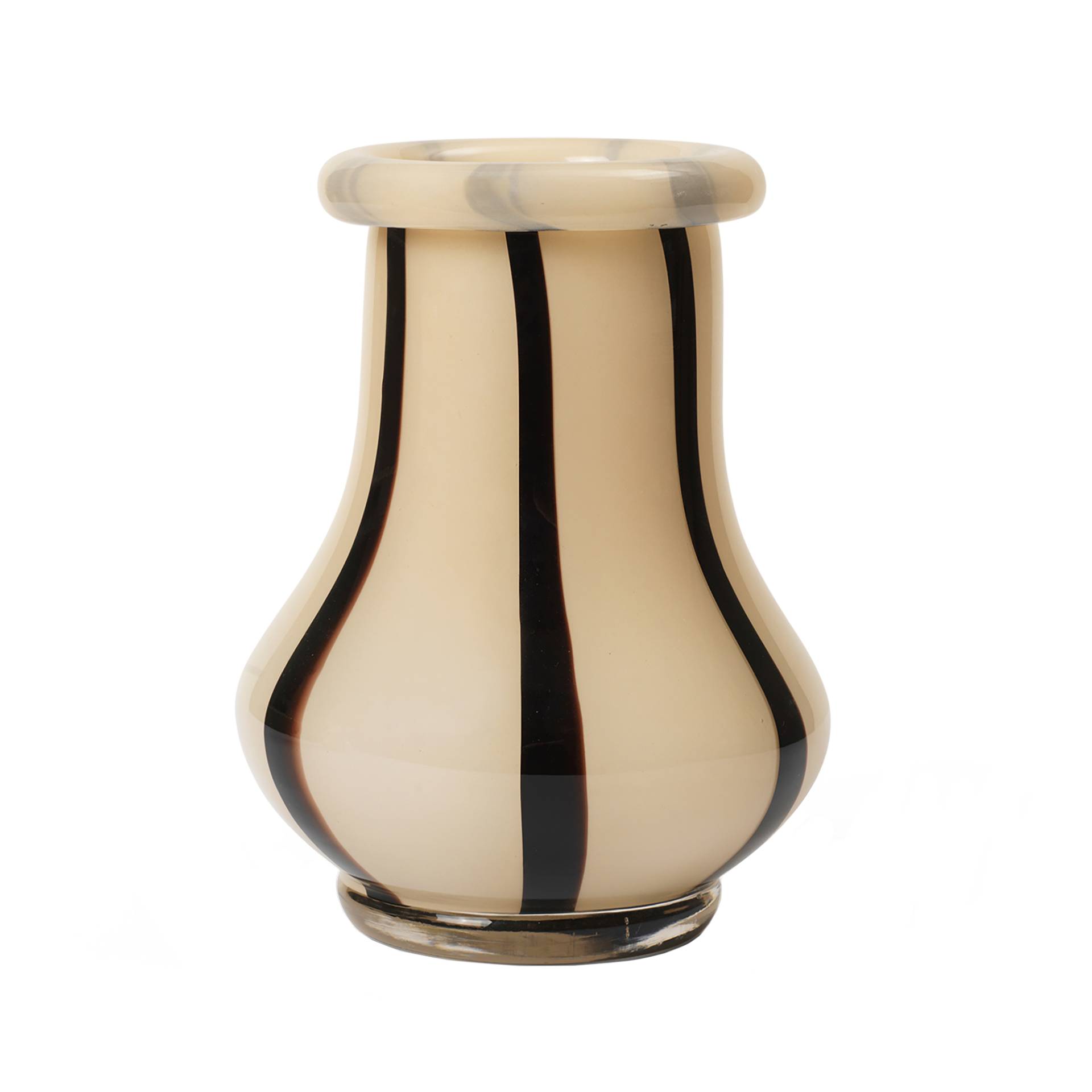 ferm LIVING - Riban Vase H 19cm - creme/durchgefärbt/H x Ø 19x14cm/jedes Stück ein Unikat von ferm LIVING