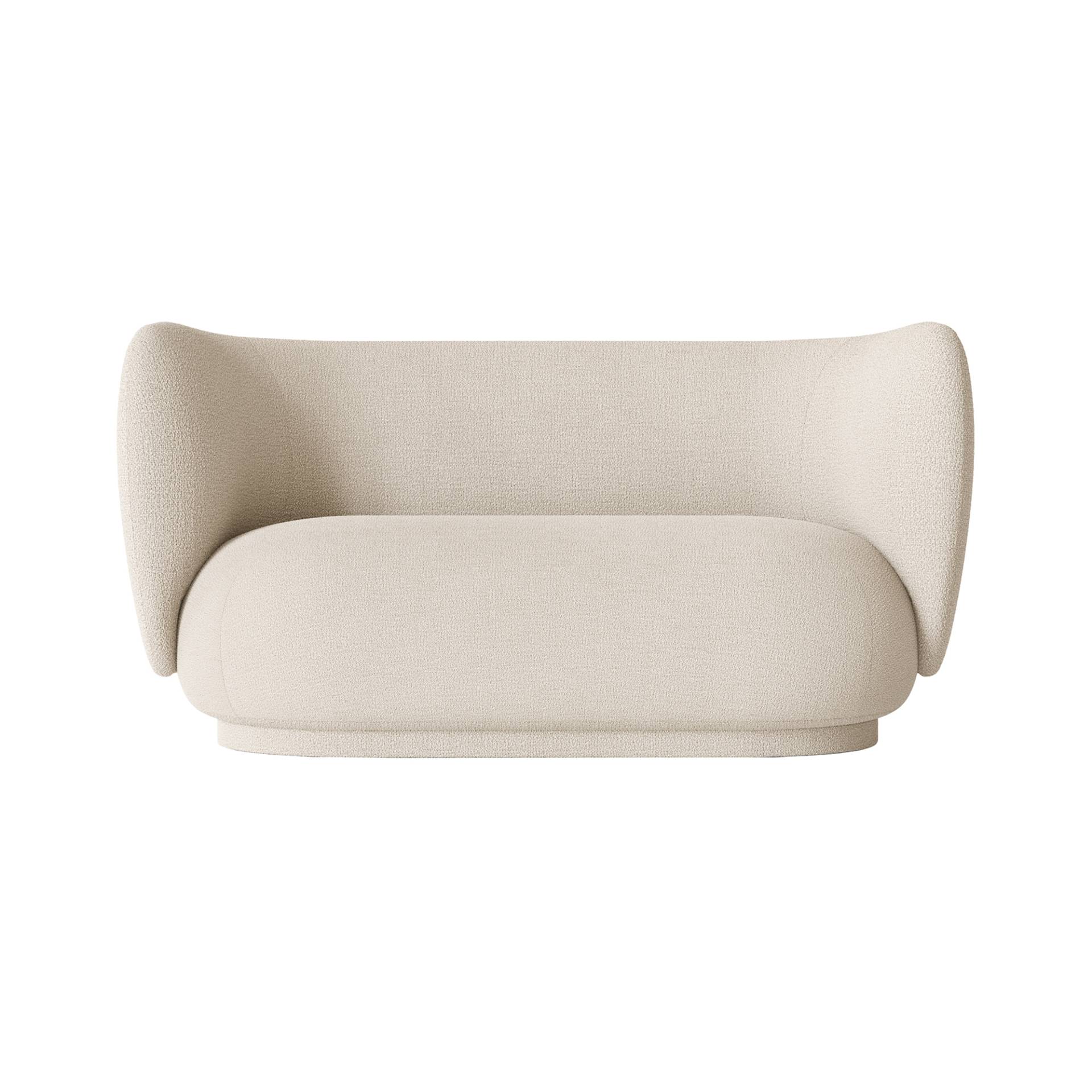 ferm LIVING - Rico 2-Sitzer Sofa - off-white/Stoff Bouclé/BxHxT 150x79x81,5cm von ferm LIVING