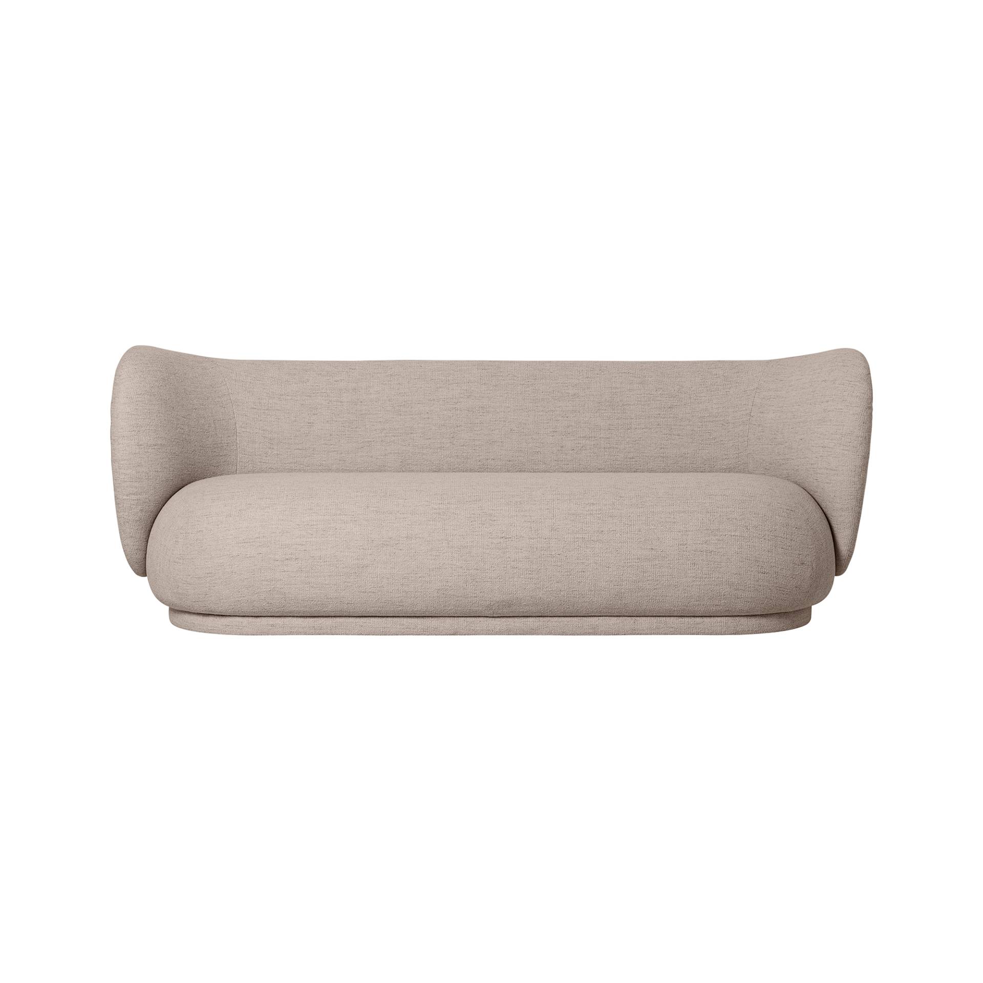 ferm LIVING - Rico 3-Sitzer Sofa - sand/Stoff Bouclé/BxHxT 210x79x81,5cm von ferm LIVING