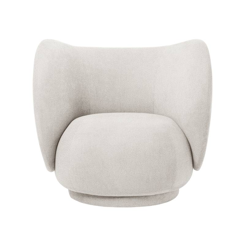 ferm LIVING - Rico Lounge Sessel - off-white/Stoff Bouclé/BxHxT 87x79x81,5cm von ferm LIVING