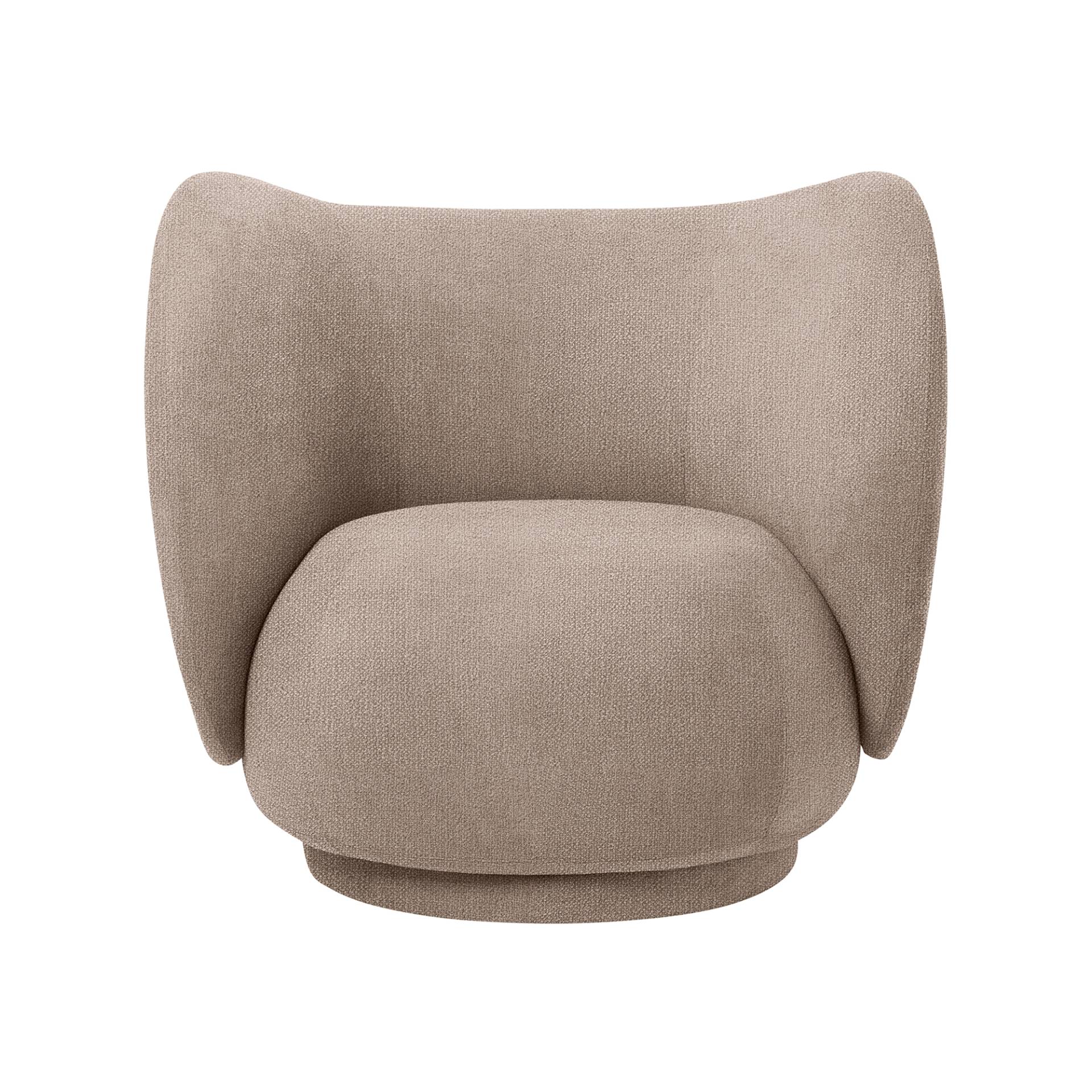 ferm LIVING - Rico Lounge Sessel - sand/Stoff Bouclé/BxHxT 87x79x81,5cm von ferm LIVING