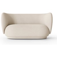 ferm LIVING - Rico Sofa, 2-Sitzer, off-white (Bouclé) von ferm LIVING