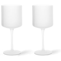 Ferm Living - Ripple Rotweinglas, frosted (2er-Set) von Ferm Living