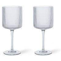 Ferm Living - Ripple Rotweinglas, klar (2er-Set) von Ferm Living