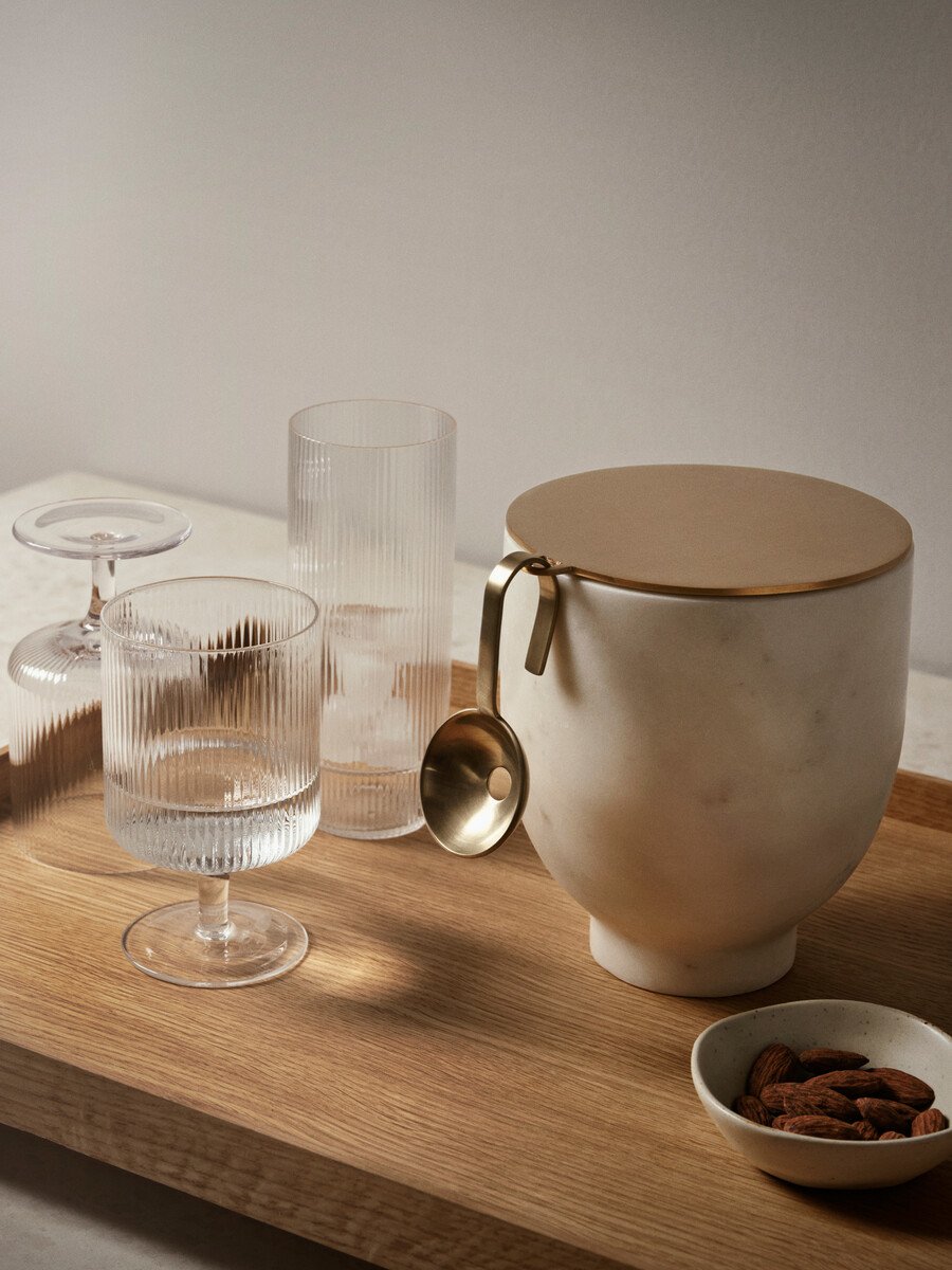 ferm LIVING Weingläser 2er-Set Ripple klar von ferm LIVING