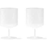 ferm LIVING - Ripple Weinglas, frosted (2er-Set) von ferm LIVING