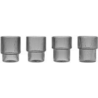 Ferm Living - Ripple kleine Gläser 4er Set von Ferm Living