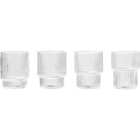 Ferm Living - Ripple kleine Gläser 4er Set von Ferm Living
