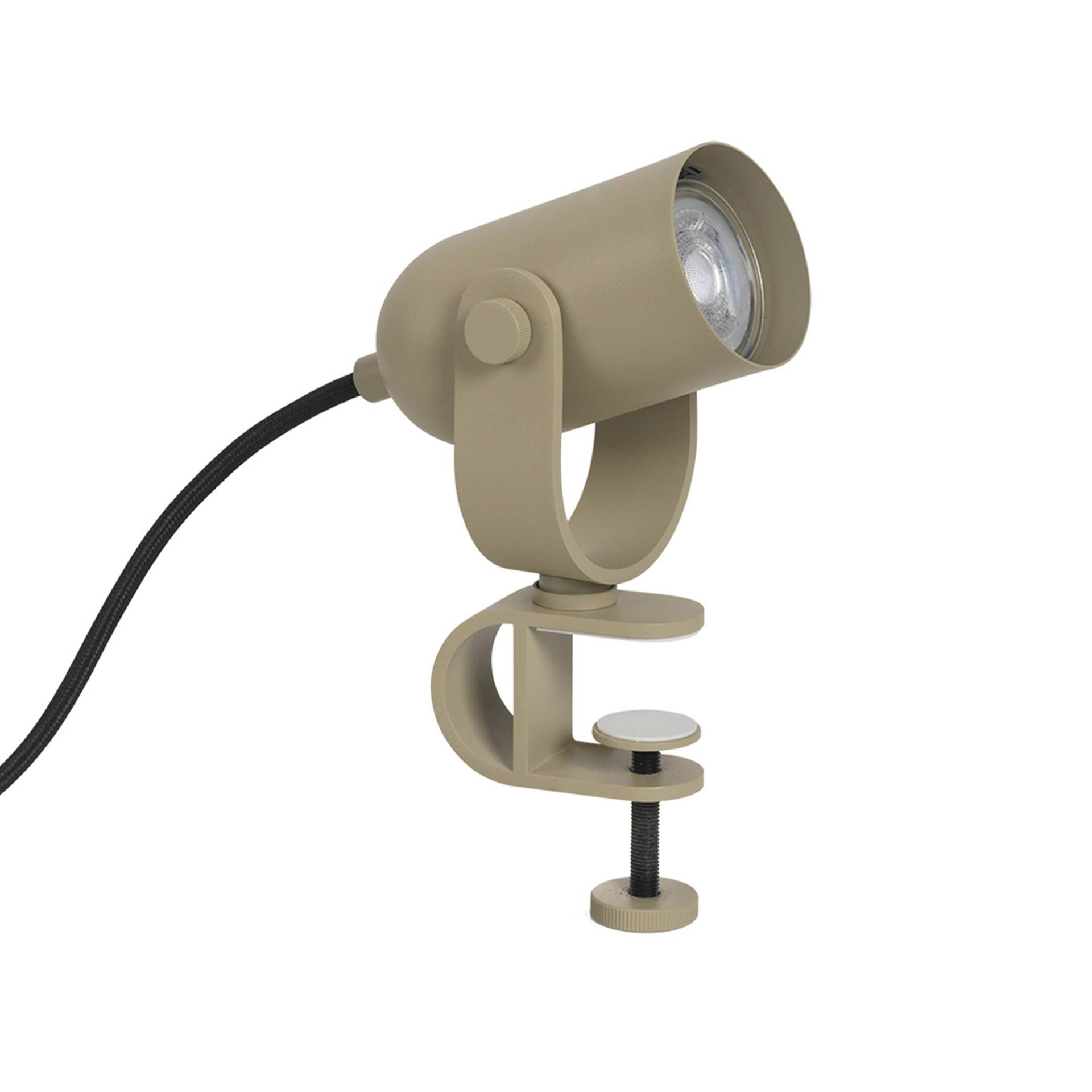 ferm LIVING - Ruuvi Klemmleuchte - kaschmir/H x Ø 16x6cm/LED GU10/8W/220-240V 50Hz/Leuchtmittel nicht enthalten/Kabel mit An/Ausschalter von ferm LIVING