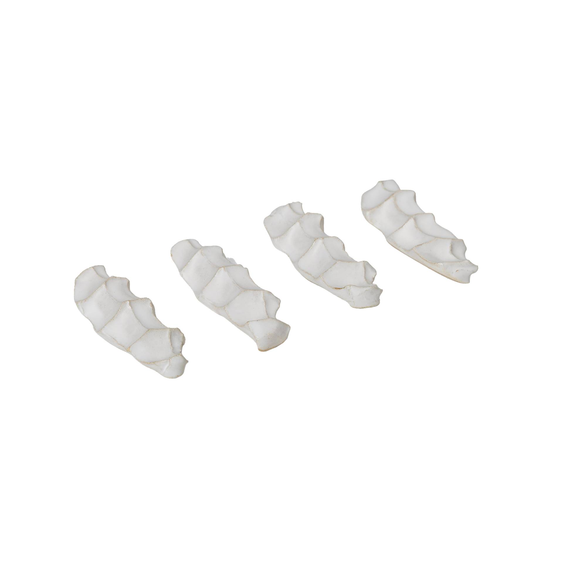 ferm LIVING - Serre Besteckablage 4er Set - off-white/glasiert/BxHxT 2,3x1,5x7,5cm/jedes Stück ist handgepresst und einzigartig von ferm LIVING