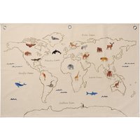 Ferm Living - The World Weltkarte Off White von Ferm Living