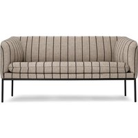 ferm LIVING - Turn Sofa, 2-Sitzer, sand / schwarz (Pasadina) von ferm LIVING